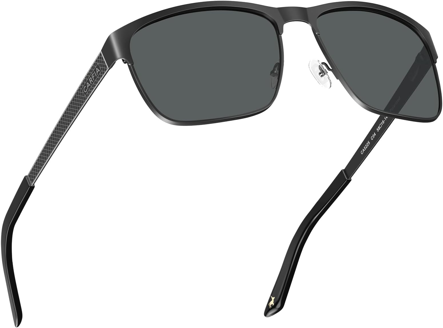 CarfiaMetal Mens Sunglasses Polarized UV400 Protection for Driving Fishing Hiking Golf CA5225