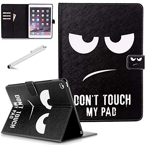 Coque iPad 10.2 Pouces 9e/8e/7e Génération Fancity Étui Cuir avec Porte-Stylo Motif Big Eyes