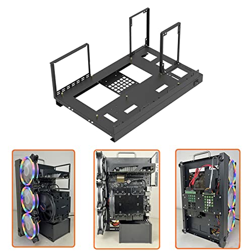 Plataforma de minería GPU abierta para enfriamiento extremo chasis de aluminio 2