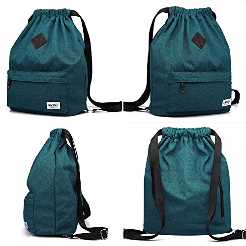 Kaukko Drawstring Sports Backpack Gym Yoga Bag Shoulder Rucksack For Men And Women(1031-Army Green) #TOP3