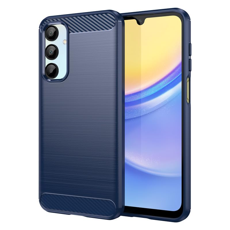 Image of Hybrid Carbon Fiber Back Case for Samsung Galaxy A16 5G (Blue)