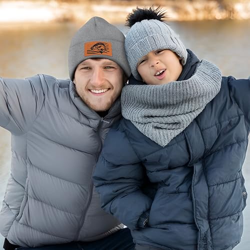 Image of American Flag Fishing Beanie Hat for Men, Christmas Dad Birthday Beanie Hats Gift for Women Men