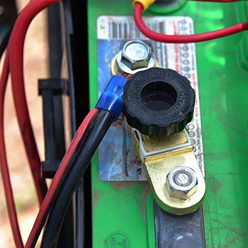 Ampper Side Post Battery Disconnect Switch, Battery Master Switch Isolator For Power Disconnect Cut Off (With Long Bolt) #TOP6