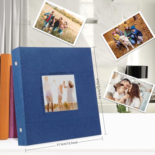 Miaikoe Photo Album 6x4 600 Pockets Slip in Large Capacity Album for Family Wedding Anniversary Linen Album Book Holds 600 Horizontal and Vertical 10x15cm Photos(600 Pockets - Image 2