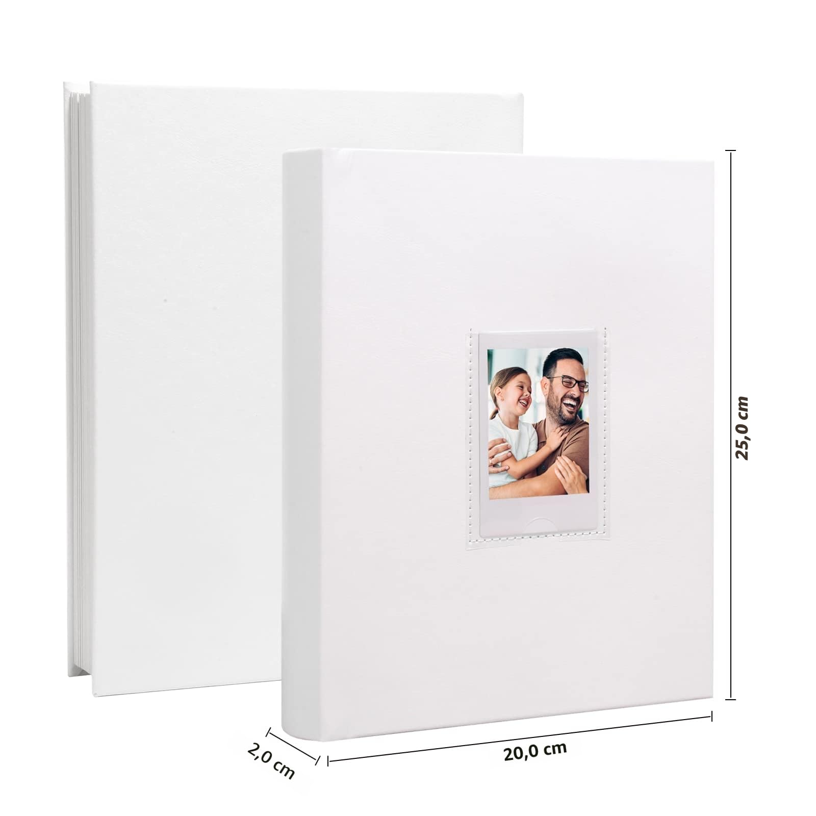 Fotolibro a 128 tasche con spazio per scrivere, finestra frontale, album fotografico da 3 pollici compatibile con Fujifilm Instax Mini 12 11 9 8 7s 99 40/HP Sprocket/K-pop Photocards(Bianco)