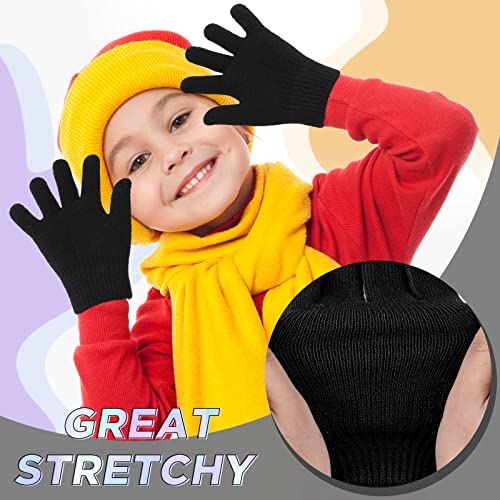image for SATINIOR 4 Pairs Magic Winter Gloves Unisex Gloves Knit Stretchy Mitte