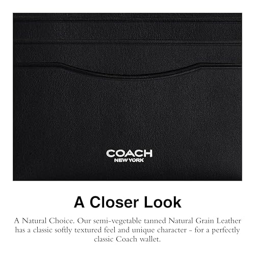 Image of Coach Mens, Card Case, Black, One Size