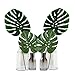 Olivachel Artificial Leaves Tropical Monstera Leaves Palm Tree Leaf Plant DIY Decorations for Home Kitchen Wedding Party (Monstera Leaves - 4Pcs/Pack)