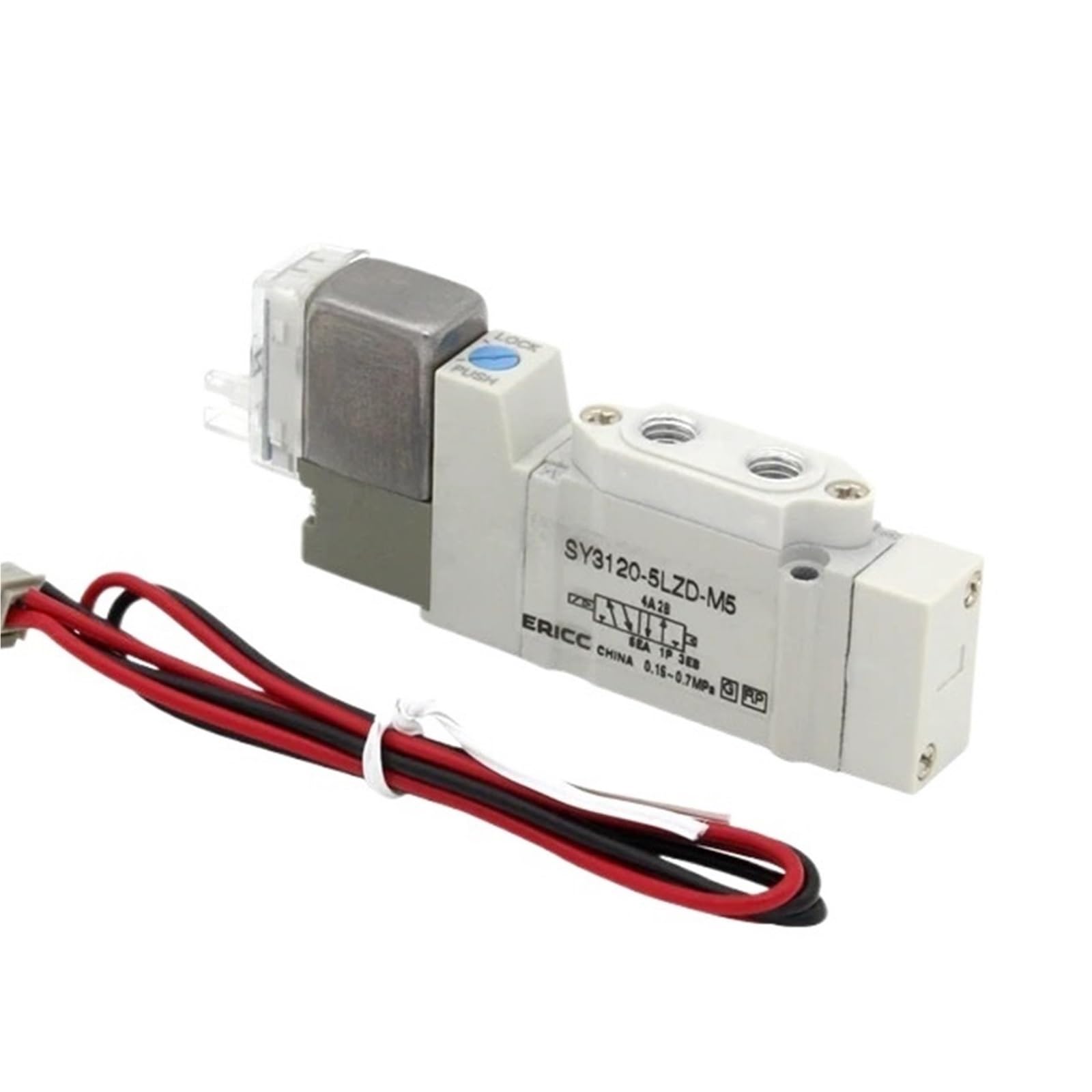 Électrovanne 5 ports SY5120-5LZD-C4 pour le contrôle de vérins double effet
