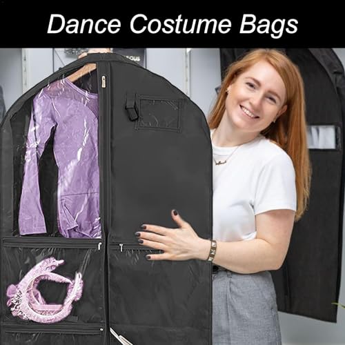 Organizador de roupas de dança, bolsa de roupas com bolsos, bolsa de roupa de dança de balé, bolsa d