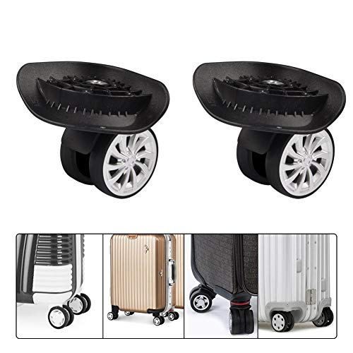 Roues de Remplacement pour Valise, Roues Pivotantes Universelles en PVC, 55 mm, Pack de 2