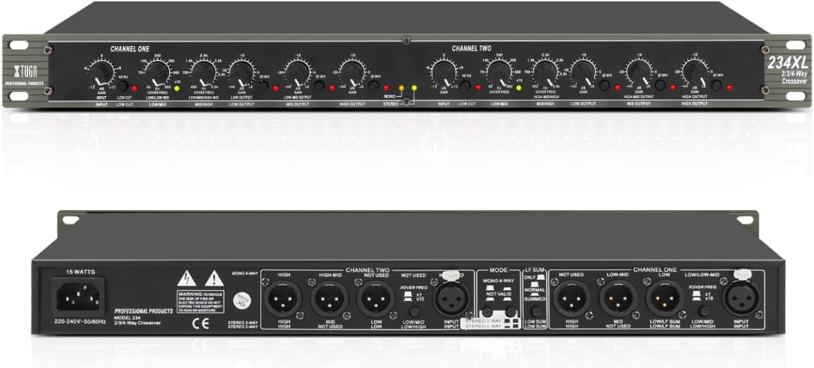 Amazon.com: XTUGA Audio Crossover Mono 4 Way, Stereo 2 Way Crossover ...