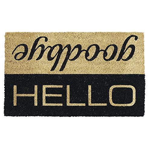 DII Greetings Collection Natural Coir Doormat, 18x30, Hello/Goodbye DII Greetings Collection Natural Coir Doormat, 18x30, Hello/Goodbye