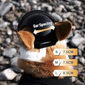 Dog Motorcycle Helmet - Adjustable Puppy Safety Hat with Earholes for Outdoor Riding and Walking (Black, Medium) Dog Motorcycle Helmet – Adjustable Puppy Safety Hat with Earholes for Outdoor Riding and Walking (Black, Medium)