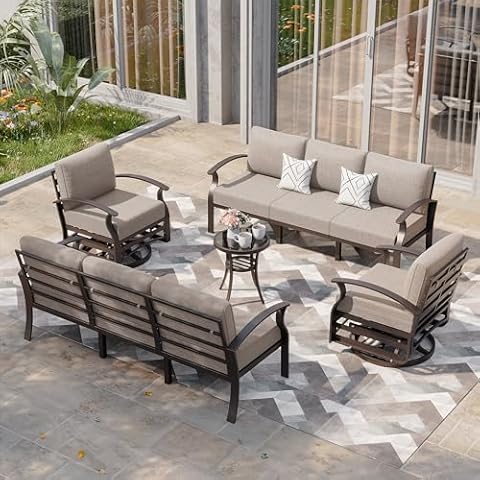 Knnbxa 8-Seat Aluminum Patio Set Cover