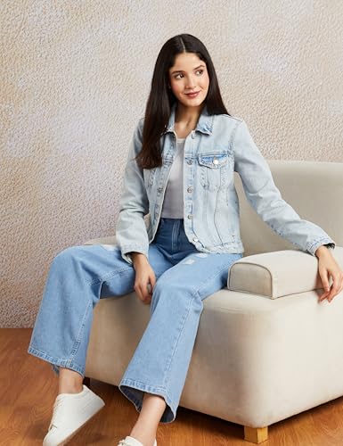 Image of Amazon Brand - Symbol Women Baggy Wide Leg Jeans (High Rise | Full Length) (Available in Plus Sizes)