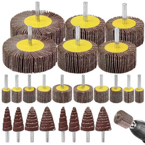 Roues à lamelles pour perceuse grain 80 abrasif rotatif ébavurage ponçage