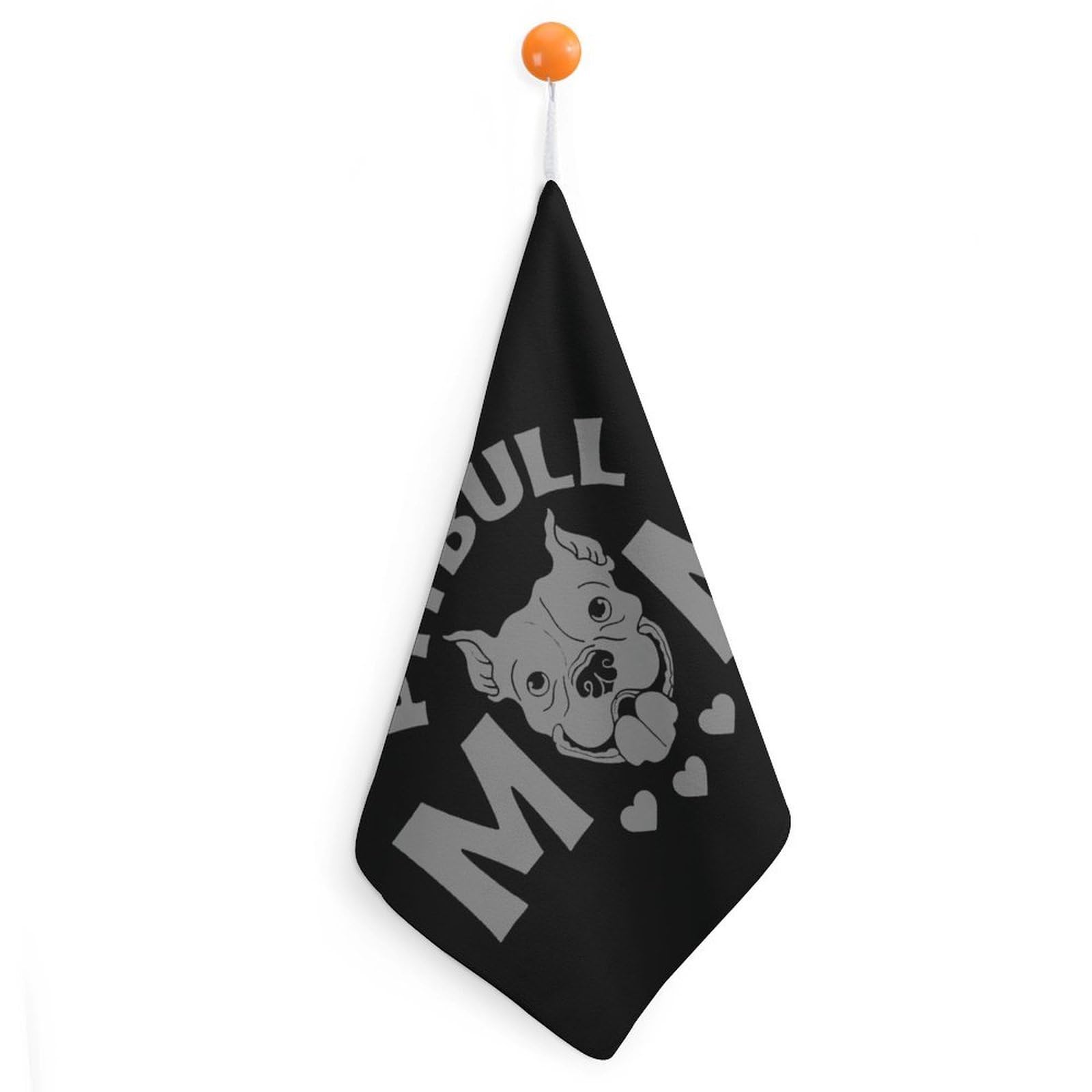 CGSBNGHA Pitbulls-Mom Hand Towel Hanging Face Towels Cleaning Cloths Handkerchief for Bathroom Kitchen