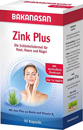 Preisvergleich Produktbild Bakanasan Zink Plus Biotin + Calciumpantothenat, 90 Kapseln