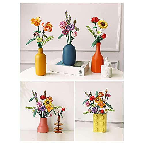 Baustein Bouquet Bauset, 547 Klemmbausteine Mini Bricks Baumwolle Blumen Set für Erwachsene, Blume Kompatibel mit Lego… – Bild 3