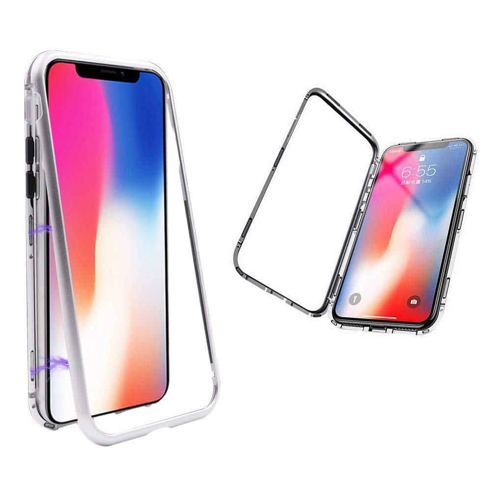 The Little Shop Back Cover Case for Vivo Y30 Magnetic Metal Frame Tempered Glass (only at The Back) with Built-in Magnets Bumper Hard Back Case (Red) (B0CB6NZQP8) Amazon Price History, Amazon Price Tracker