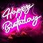 Happy Birthday Neon Sign Reusable Ice Blue LED Neon Night Light ...