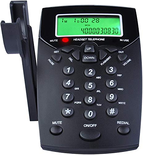 KerLiTar LK-P016B DialPad Telephone Call Center Corded Phone Tone Dial Key Pad with Caller ID Redial(Black)
