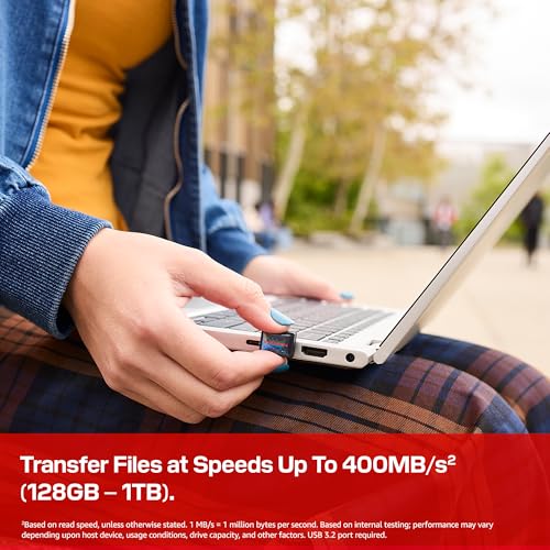 Image of SANDISK 512GB Extreme Fit USB-C Flash Drive - Up to 400MB /s Read speeds, USB 3.2 Gen 1, USB Type-C - Plug-and-Stay Storage - Black - SDCZ530-512G-G46