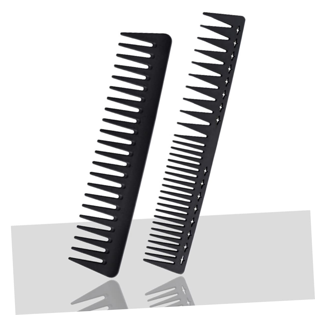 Healeved 9piezas Peine De Estilo Vintage De Dientes Anchos Para Peinados Slicked-back Peines De Peluquería Para Hombres Para Secado y Desenredado De Cabello