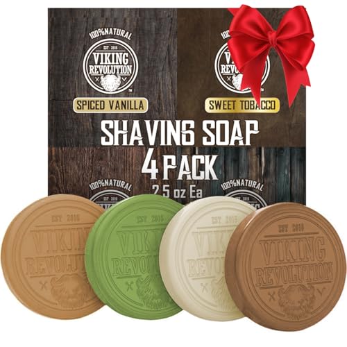 Viking Revolution Shaving Soap for Men - 4 Pack Variety