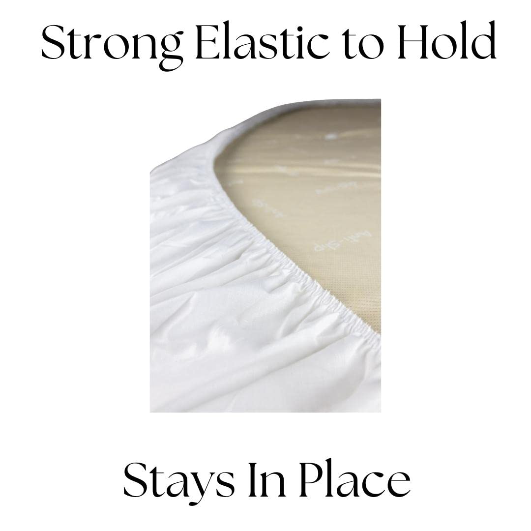 Jonic Essentials - Sábana bajera ajustable para cama de autocaravana o caravana, color blanco, para cama de autocaravana, cama de lujo de polialgodón de 200 hilos, elástica en todo el mundo, fabricada