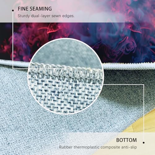 Tapis de chambre lavable abstrait 120x150 avec antidérapant