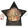 Christmas Snowman Snow Globe Snowman Musical Snow Globe Lantern Lights Retro Style Holiday Glitter Globe for Xmas Home Decoration Holiday Party Gifts Star Shaped Christmas Decoration