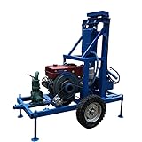 Tragbare hydraulische Bohrgerät-Maschine, Haushalt & Ackerland Bewässerung Kleine & Leistungsstarke DIY Bohrgeräte mit Schlammpumpensystem
