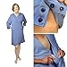 KickIt Hospital Gowns for Women with Snaps Sleeves for IVs, Chemo Robe for Port Access, Mastectomy Shirt with Drain Pockets (Dusty Rose, Medium)