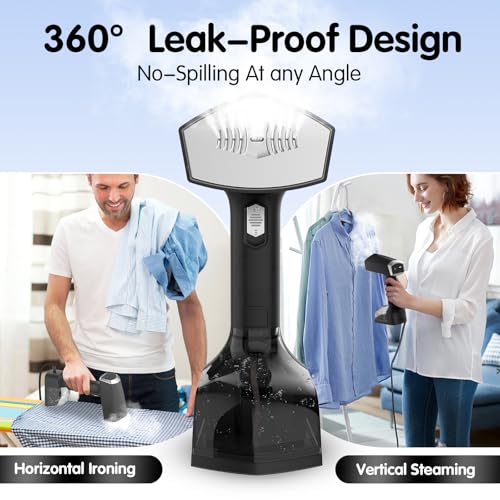 Handheld Garment Steamer for Clothes, 2000W, 10s Heat-Up, 350ml Tank — view 5