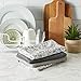 DII Cleaning Collection Multi-Purpose Microfiber, Gray Damask, Dishtowel Set