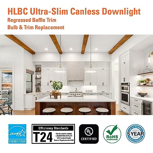 HALO HLBC Slim Regressed Canless LED Recessed Lighting 6 inch 5CCT 900lm - image 9