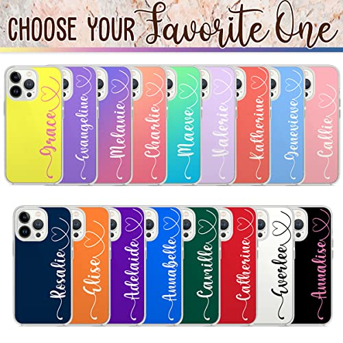 Somlatic Custom Name Phone Case Personalized Customized Case With Name Handwritten Style Protective Cover Clear Cases Compatible With Iphone 14 13 12 11 Pro/Pro Max/Mini/X Xs Xr #TOP2