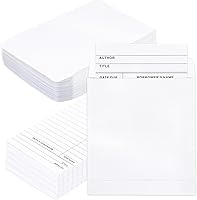 Vista 1 de 100 bolsillos y tarjetas para biblioteca, tarjetas de pago y sobres de libros para escuela, oficina y biblioteca pública