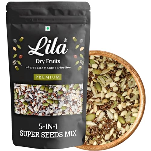 Image of LILA DRY FRUITS 5 in1 Superseed Mix 250 g - Mixture of Chia, Pumpkin, Sunflower, Watermelon and Flax Seeds Immunity combo for Weight Management Mix Seeds for Eating, Dieting Perfect for Gifting