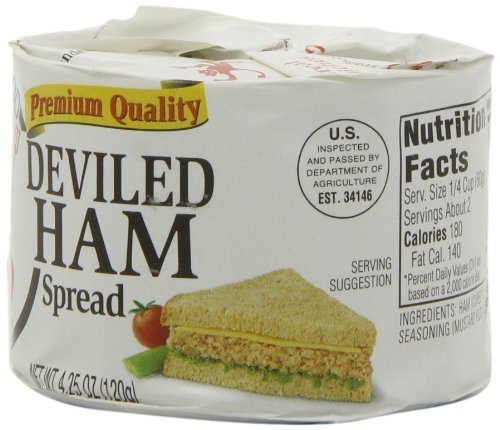 Underwood Deviled Ham Spread, 4.25 Ounce Cans (Pack of 6)