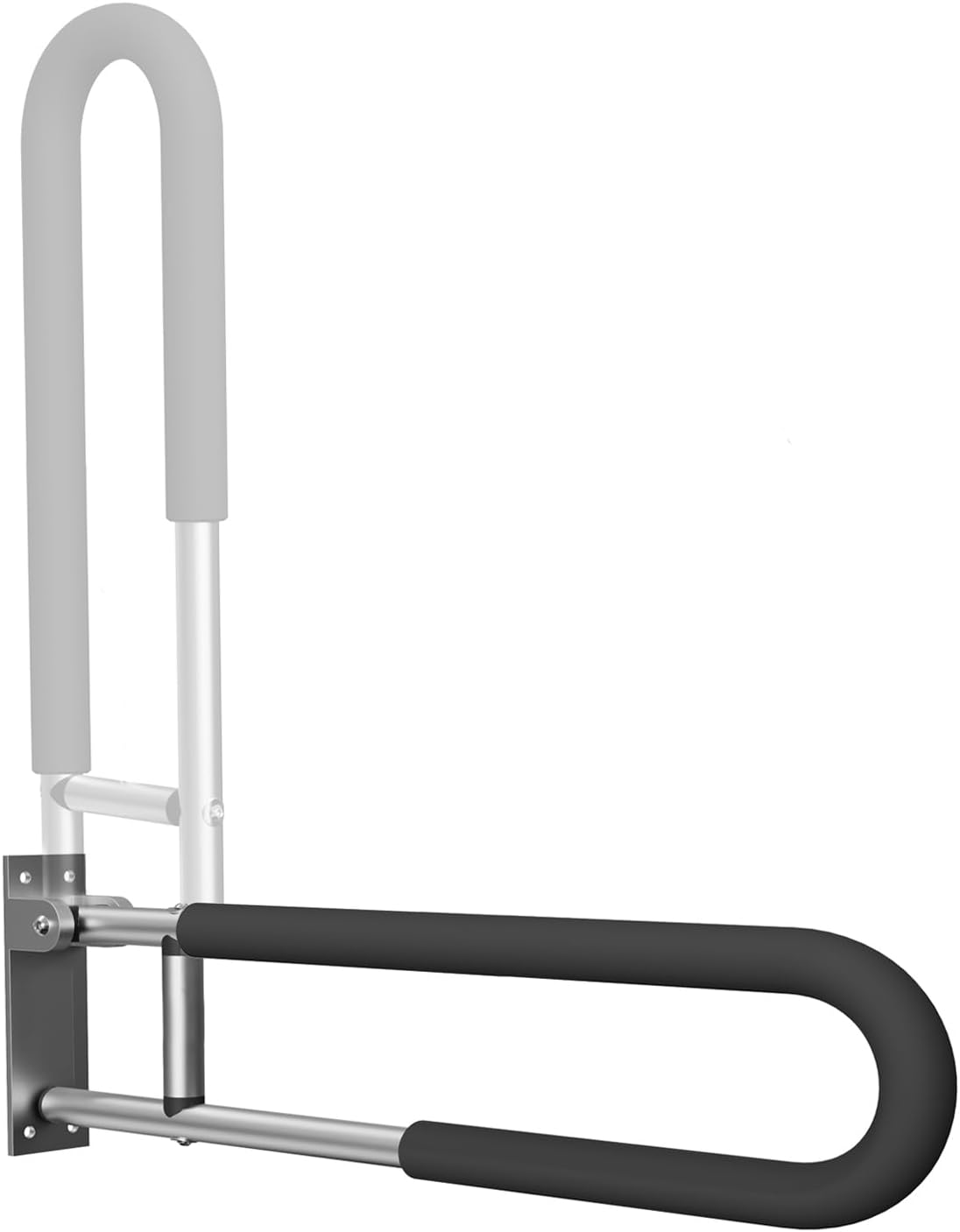 Handicap Grab Bars Rails 23.6 Inch Toilet Handrails Bathroom Safety Bar Toilet Support Rail Handicapped Handrail Accessories for Seniors Elderly (23.6inch)