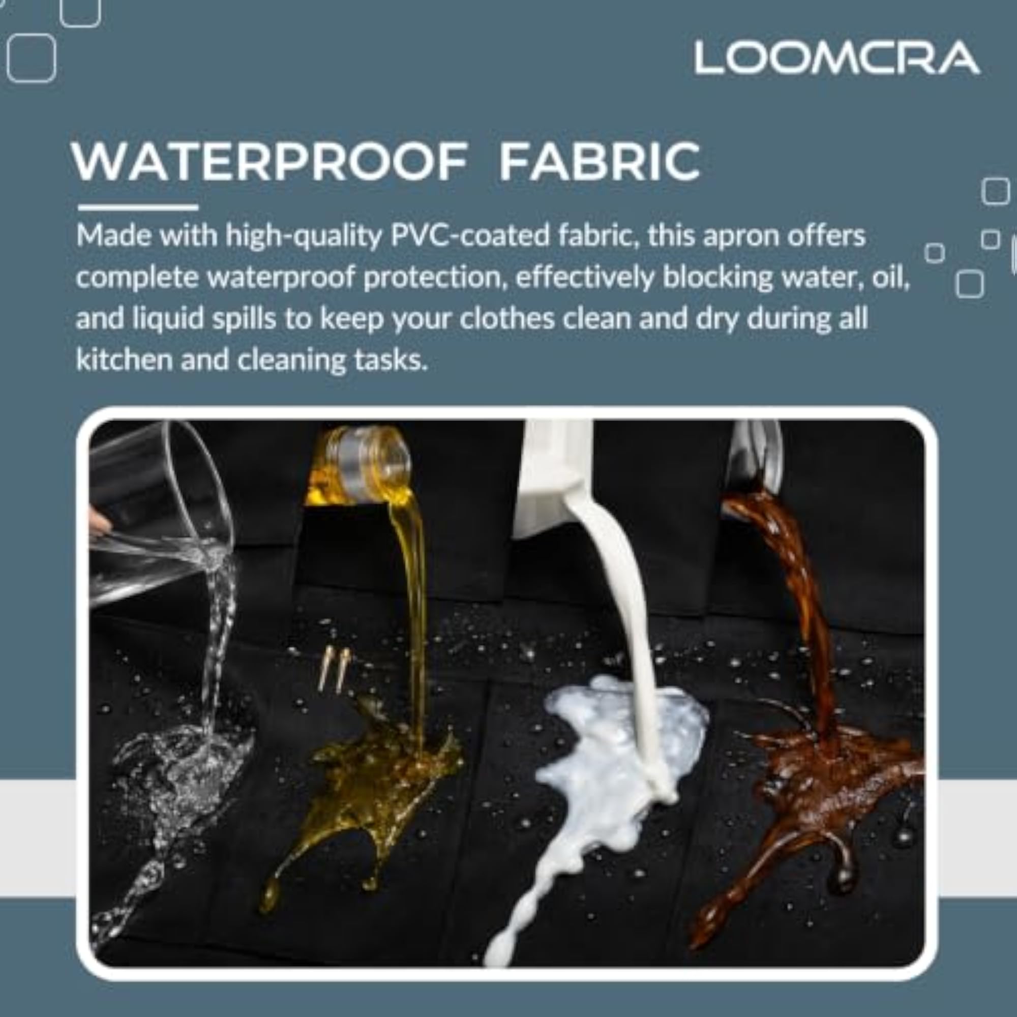 Waterproof Kids Lunch Apron with Food Mat, Lightweight