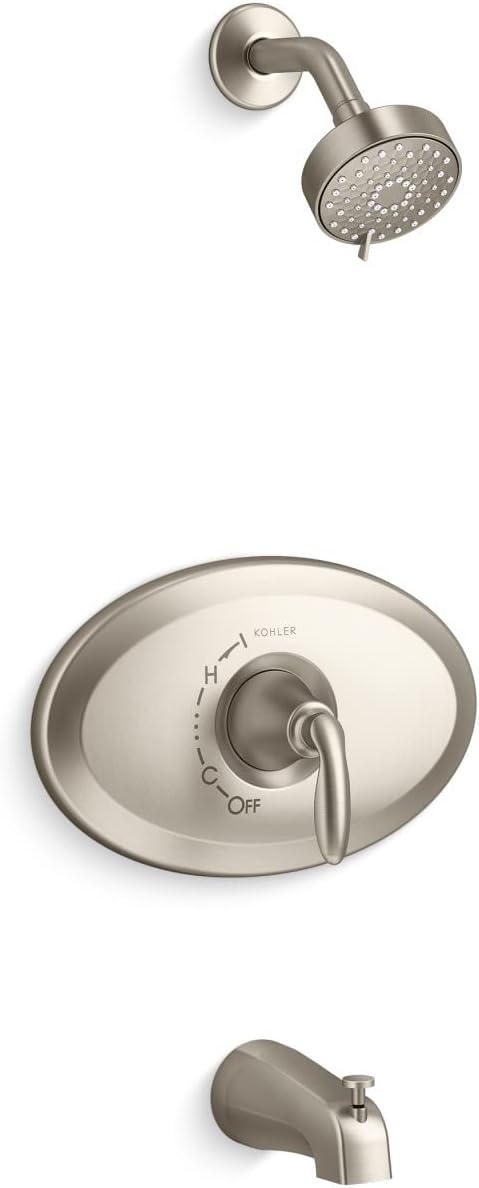 Kohler K-TS21948-4Y-CP Remodel Rite-Temp Bath and Shower Trim Kit, 2.5 GPM, Polished Chrome