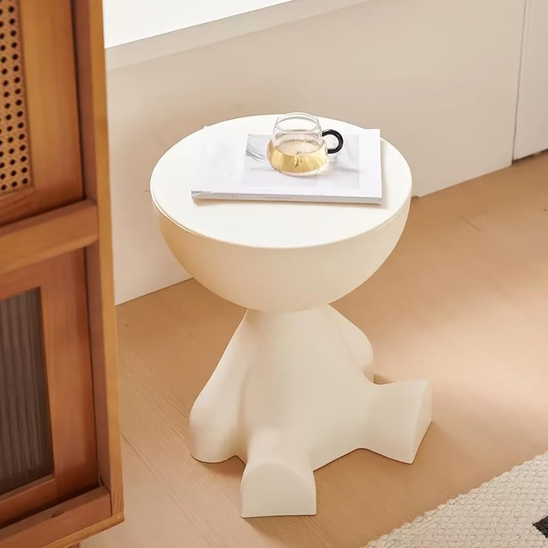 Comodino A Forma Di Orso In Plastica – Multifunzione, 37x41 Cm, Facile Da Montare, In Bianco, Nero O Giallo, Per Camera E Soggiorno