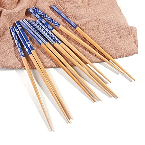Palillos de bambú natural reutilizables CHFYIJYHM para sushi y comida asiática 4