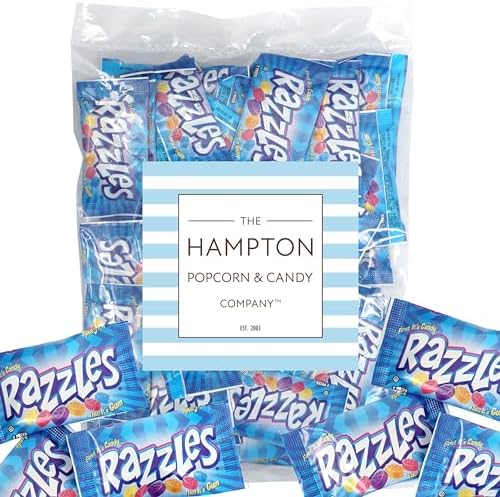 Razzles Candy Gum, 60 Pack, 2 Pieces Per Pack Of Candy Then It's Gum, Fruit Flavors