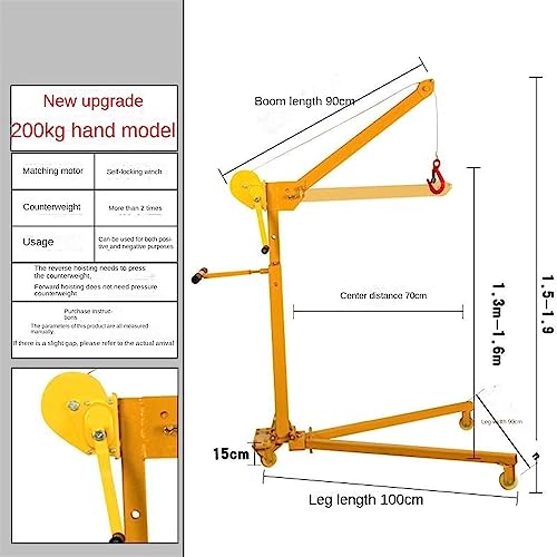 Przenośny składany podnośnik samochodowy z korbą ręczną, pojemność 300 kg, dla mechaników i majsterkowania, kompaktowe, łatwe w użyciu narzędzie do naprawy samochodu w garażu domowym