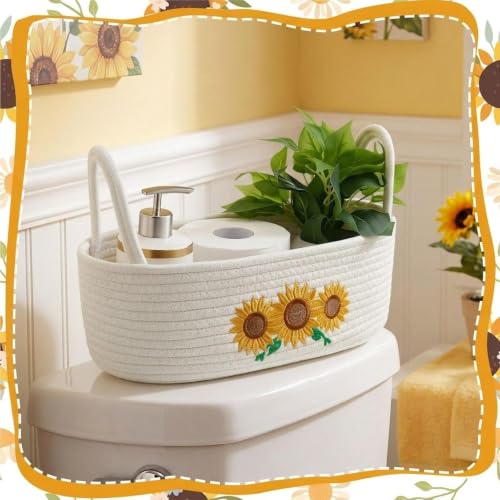 Panier en papier fleuri de mariage ou panier rangement décoratif Blanc